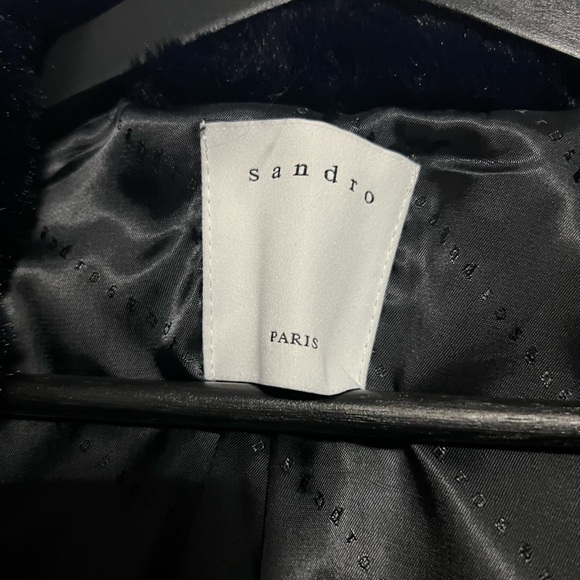 Sandro Faux Fur Coat - Picture 6 of 8